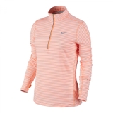 Nike Damen Laufshirt Element Stripe 1/2 Zip 645648-832 S Sunset Glow/Daring Red/Reflective Silv A91d8742
