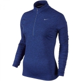 Nike Damen Running Langarmshirt Stripe Element Half Zip 685912-480 XL Game Royal/Htr/Reflective Silver F14b9596