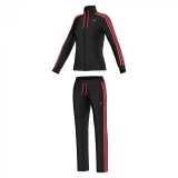 adidas Damen Trainingsanzug Essential 3 Stripes AB3912 XXS/L black/flash red s15 Y10i7869