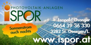 Photovoltaik Sonnenstromspeicher von ISPOR
